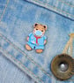 Doctor Pin, Handmade Tiny Nurse Teddy Bear Brooch, Personalised Medical Gift - Image 3