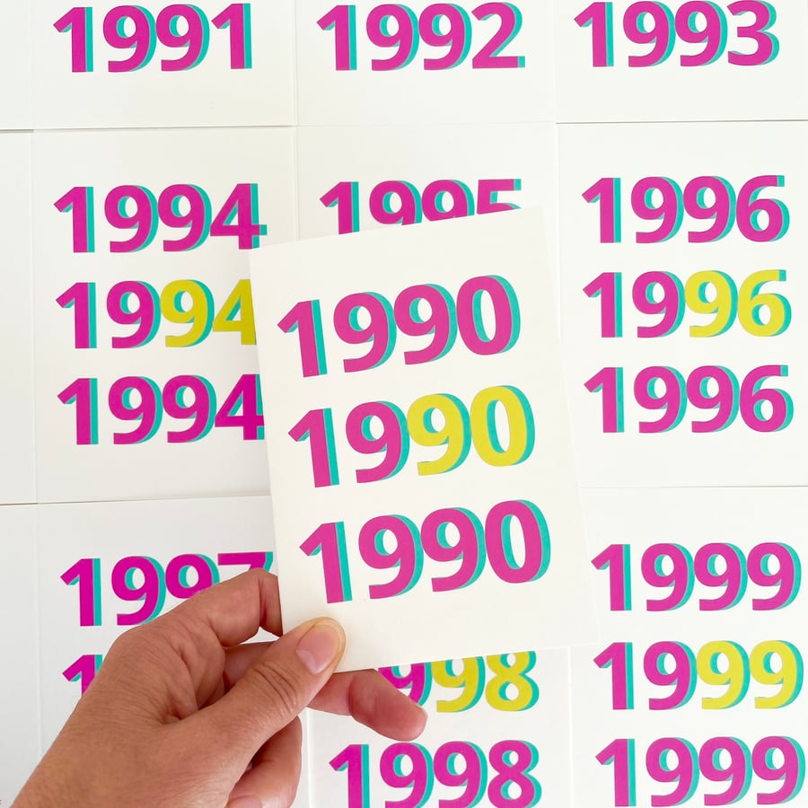 1990s Year Cards