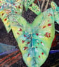 Green Caladium Leaves Tropical Plant  Botanical Watercolour Original Painting - Image 5