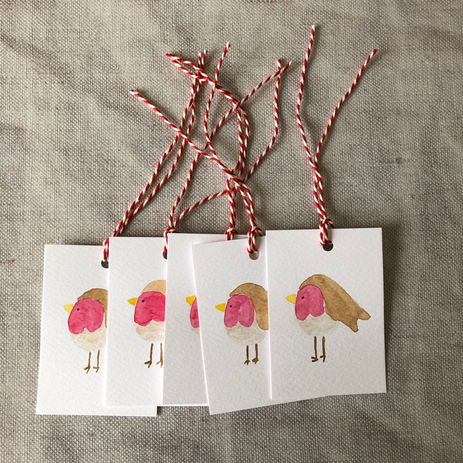 Robin Christmas Gift Tags