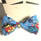 Comic Book Print Fabric Bow Tie Artist Super Hero 
