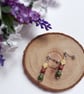 Autumn Leaves Beaded Gemstone Earrings - Image 2