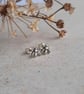 Teeny Tiny Silver Bumble Bee Stud Earrings - Oxidised Silver - Image 5