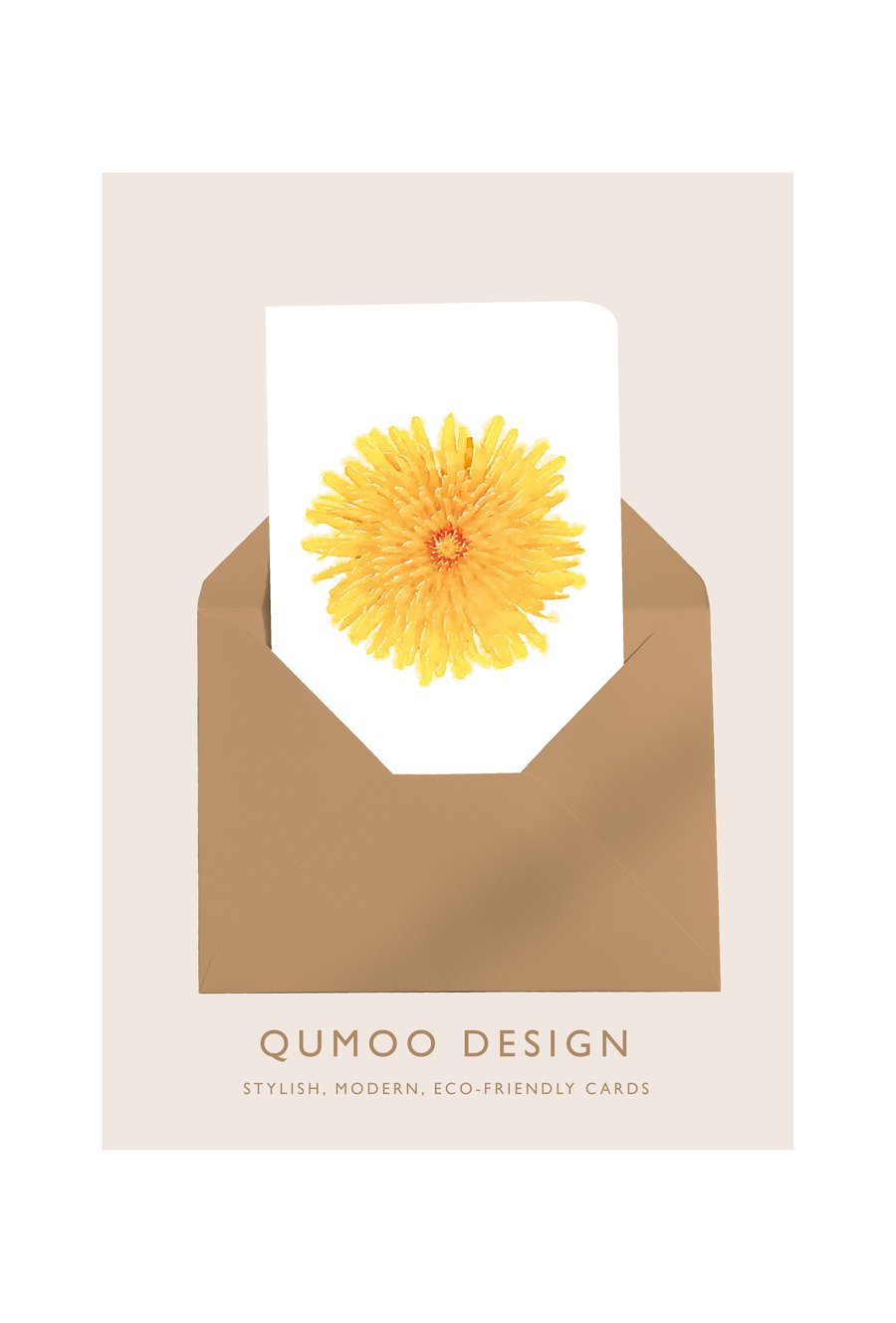 Dandelion yellow spring flowers Greetings Card (QM 225)