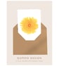 Dandelion yellow spring flowers Greetings Card (QM 299)