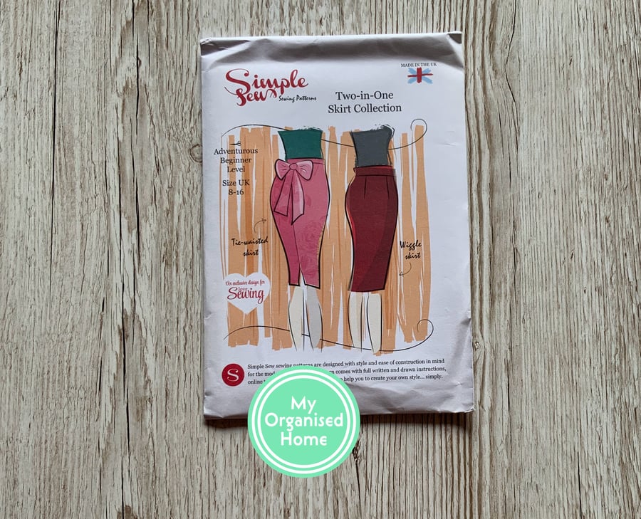 Simple Sew Two-In-One Skirt Collection sewing pattern, sizes 8-16