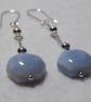 Blue Sky Sterling Silver Earrings featuring Hexagonal blue Opals - Image 6