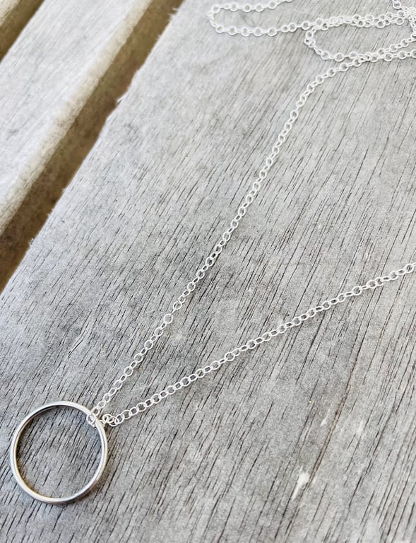 Sterling Silver Circle Pendant, 