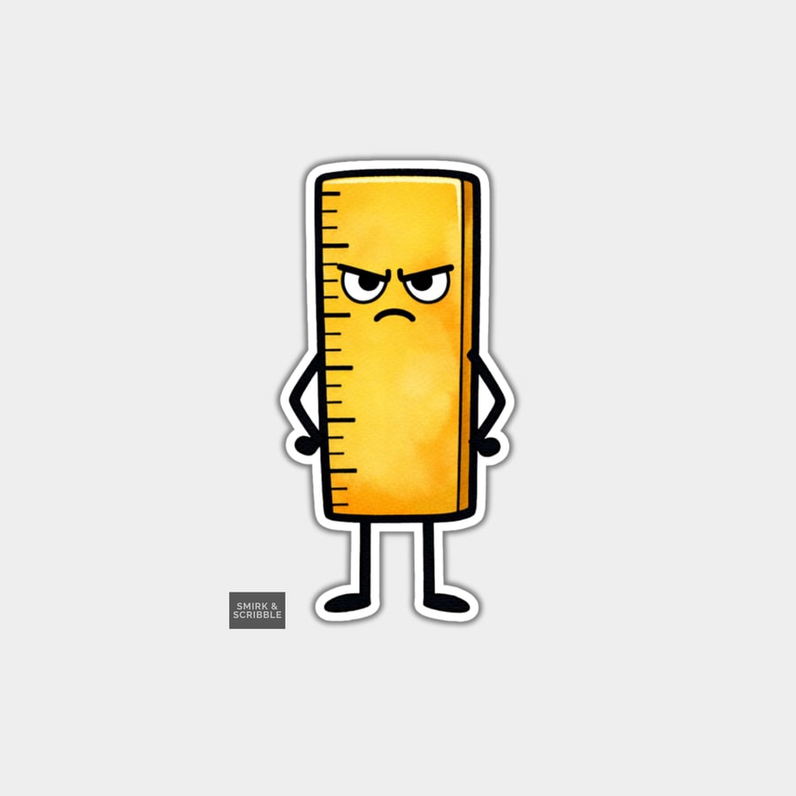 Funny Snarky Vinyl Sticker For Adults - Grumpy Ruler