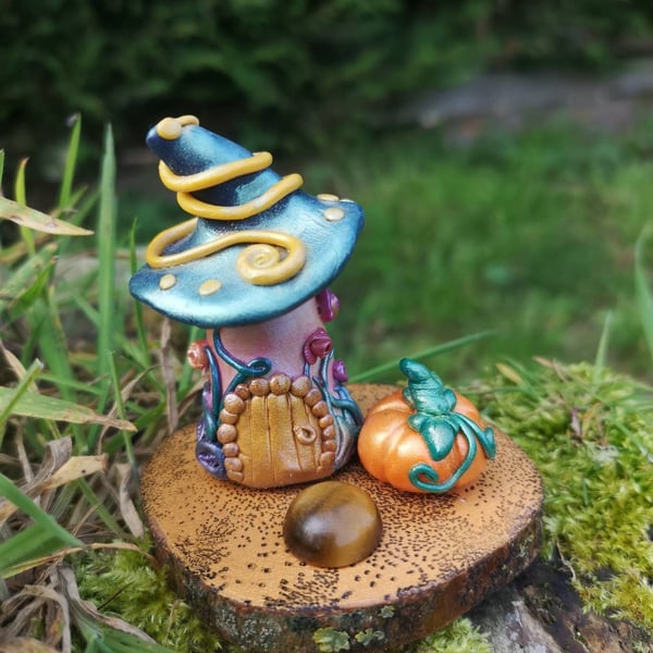 Fairy house, polymer clay ornament, altar tools, witchy gifts for her