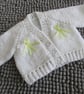 END OF LINE 12" Baby Girls Sparkle Cardigan and Hat Set (early Baby size)  - Image 2