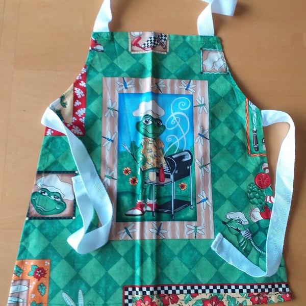 Barbeque Frog Apron age 2-6 approximately