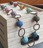 Rainbow lava bead necklace, Copper jewellery, Long multicoloured necklace - Image 2