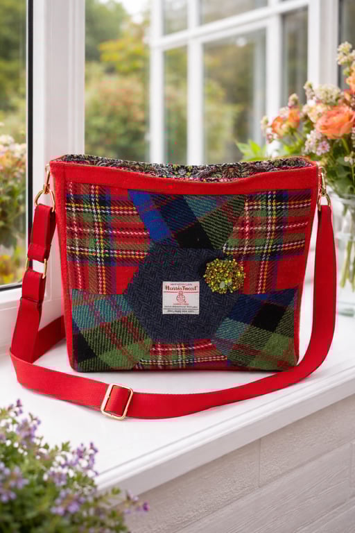 Harris Tweed Patchwork Crossbody Bag
