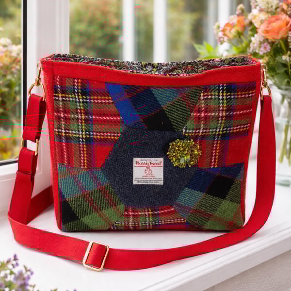 Harris Tweed Patchwork Crossbody Bag