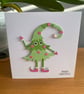 Handmade Christmas Card with Movable Legs