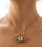 Wire Work Dragon Eye Copper Necklace - Image 3