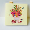 Open Greeting Card, Autumnal Design,Printed and Handfinished 