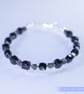 Bracelet Spinel Hematite and Sterling Silver unisex unique handmade - Image 5