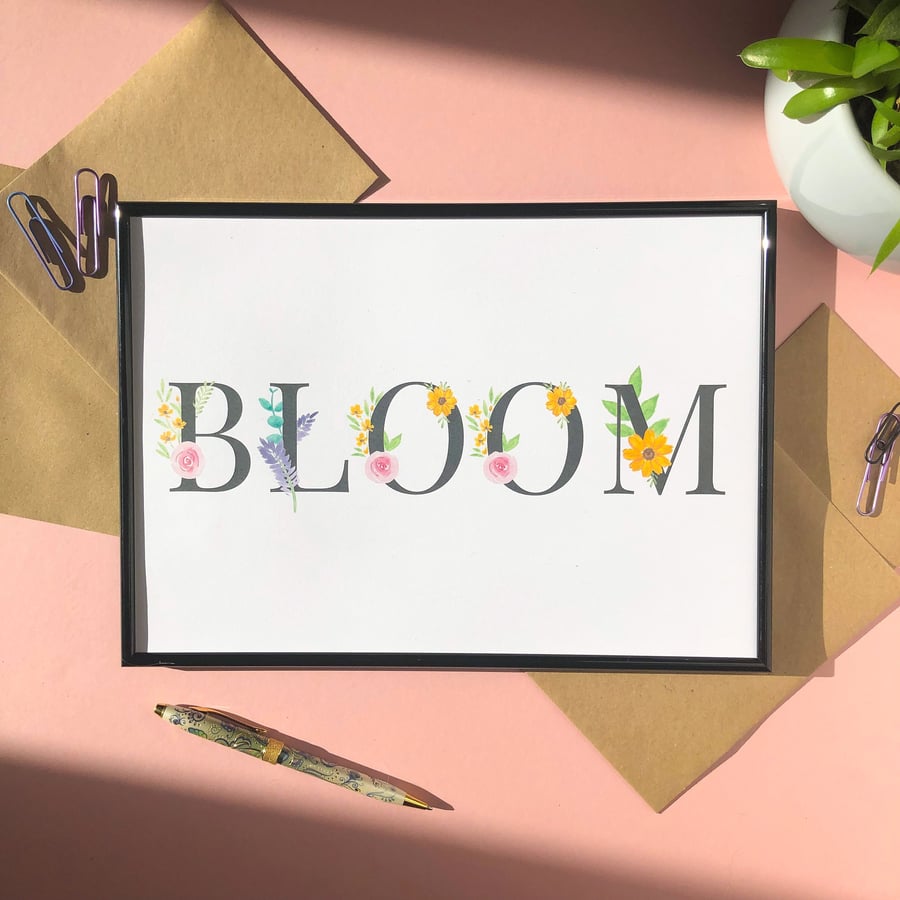 BLOOM Wildflower Print, Eco Friendly Home Decor