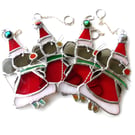 Mouse Christmas Tree Stained Glass Suncatcher Xmas decoration
