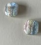 2 multi coloured plastic square buttons - 16mm - Image 2