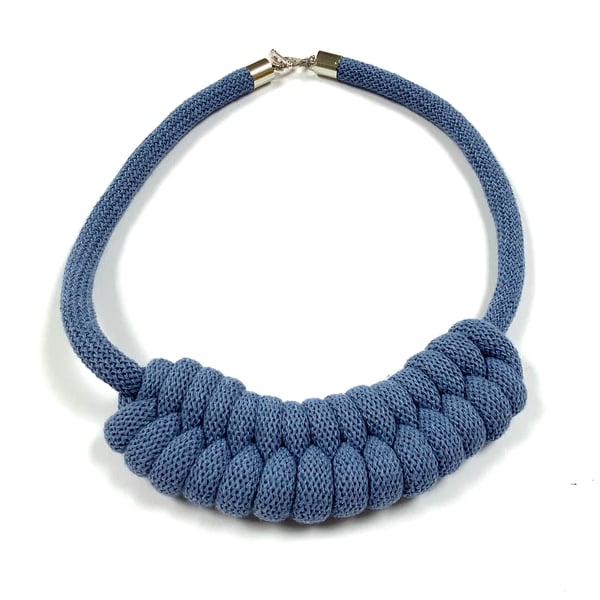 Denim Blue Rope Necklace