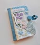 SOLD Sewing needle case reclaimed embroidery and blue patchwork - Image 7