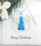 Fused Glass Angel Christmas Card: Handmade Angel Tree Decoration - Image 1