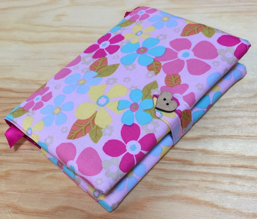 Fabric Covered Notebook- Bold Flowers