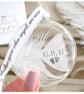 Personalised Feather Memorial Bauble, Round Glass Christmas Ornament, Name Date  - Image 2