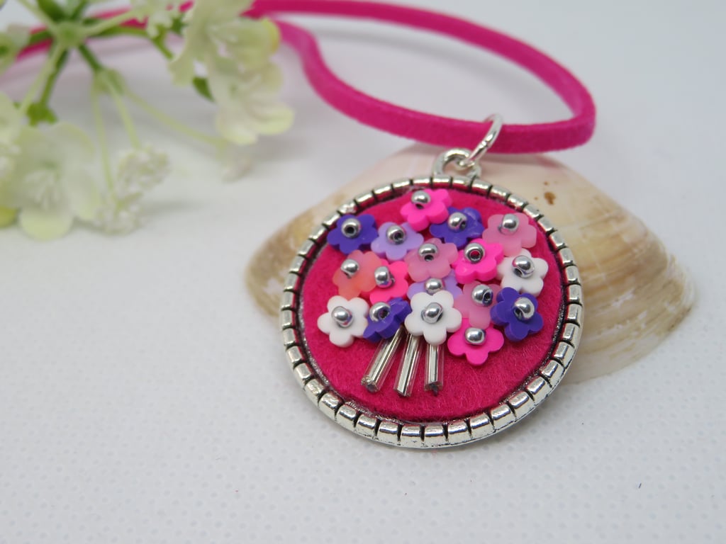 Pink Posy Pendant