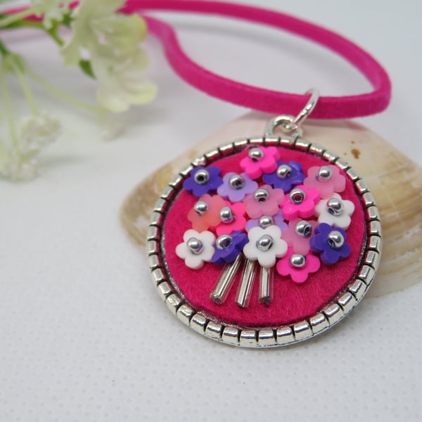 Pink Posy Pendant