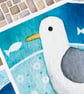 Seaside Tea Towel Set x2 - Cotton Coastal Kitchen Towels - Puffin, Seagull, Boat - Image 8