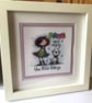 Handmade Framed Funny Dog Art Print, 'Paws and Enjoy' - Image 8