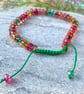 Faceted rock Crystal Beaded Slider Bracelet - Image 2