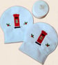 Christmas Post Box Tealight Covers - Embroidered Festive Home Decor - Image 2