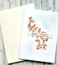 Leaves Thank You Cards - Set of 2 cards - original art, copper tones, blank  - Image 6