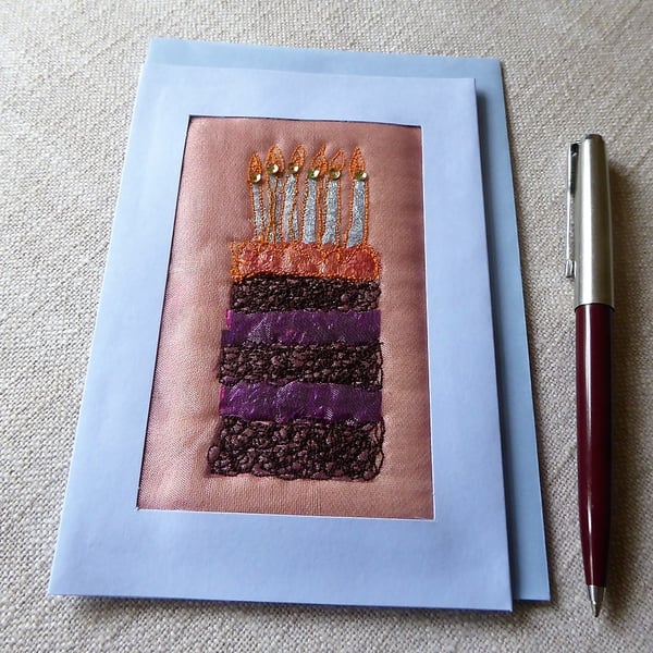 Individually Hand Crafted Textile Blank Card