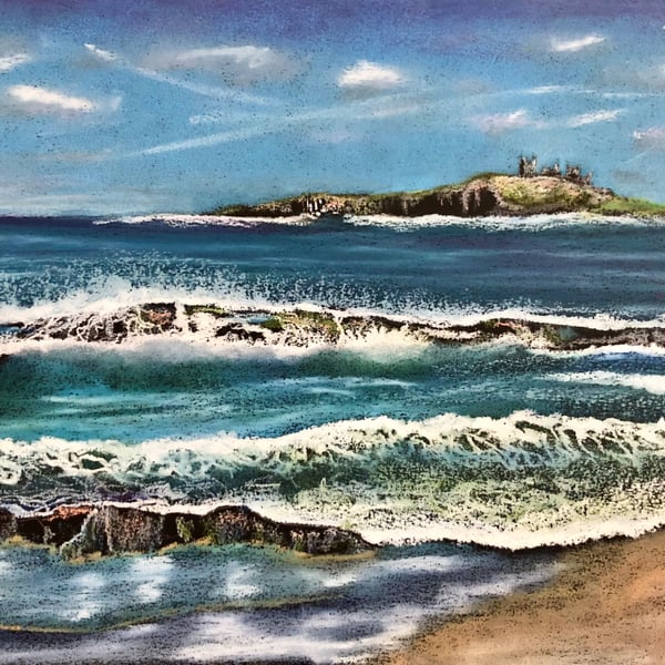 Dunstanburgh Castle, Northumberland, 10x8" giclee print
