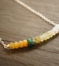 Green Peruvian Opal and Silver Necklace - Image 4
