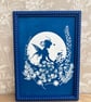 Fairy Garden, Fairy Art Gift, Cyanotype Art.