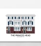 PRINCES HEAD PUB, Richmond Green, A4 Print - Image 1