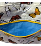 Large wash bag in butterfly print, toiletries bag with handles and pocket. - Image 4