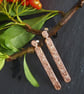 Dangly earrings in etched copper - Image 1