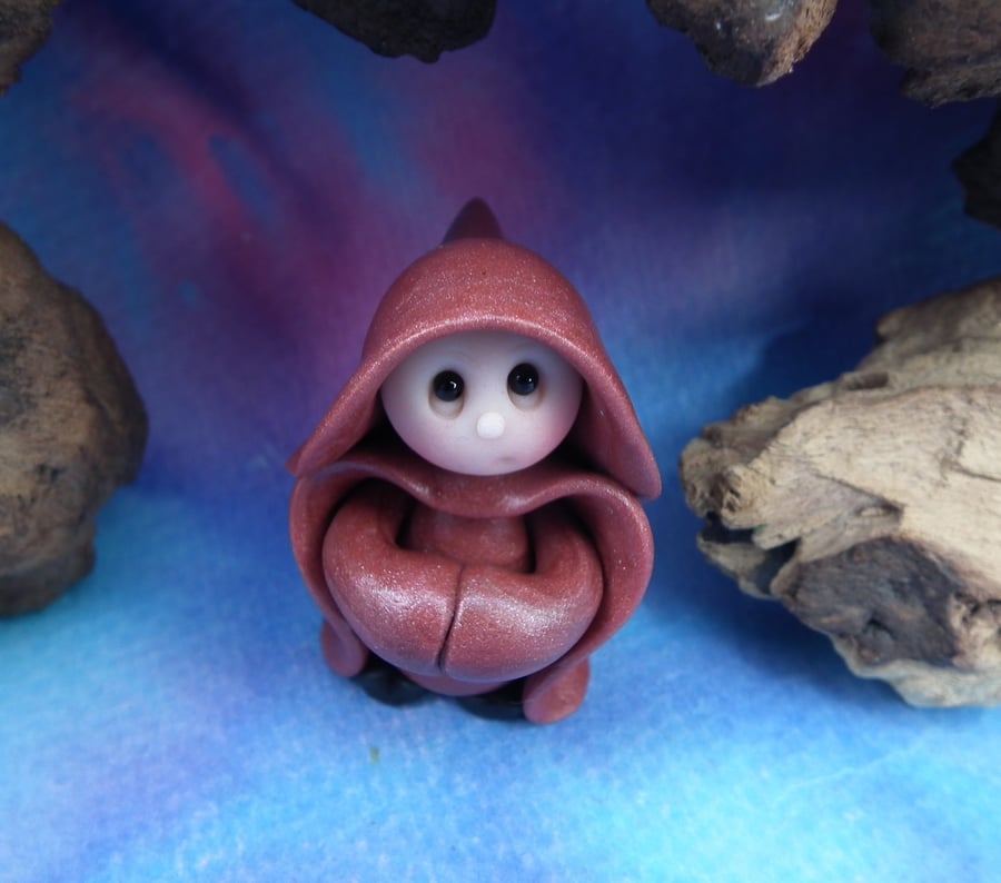Tiny Gnome Monk 'Brother Harryl' 1.5" OOAK Sculpt by Ann Galvin Gnome Village
