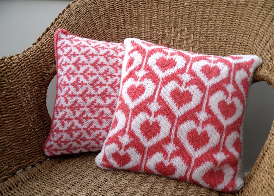 Valentine Cushions knitting pattern
