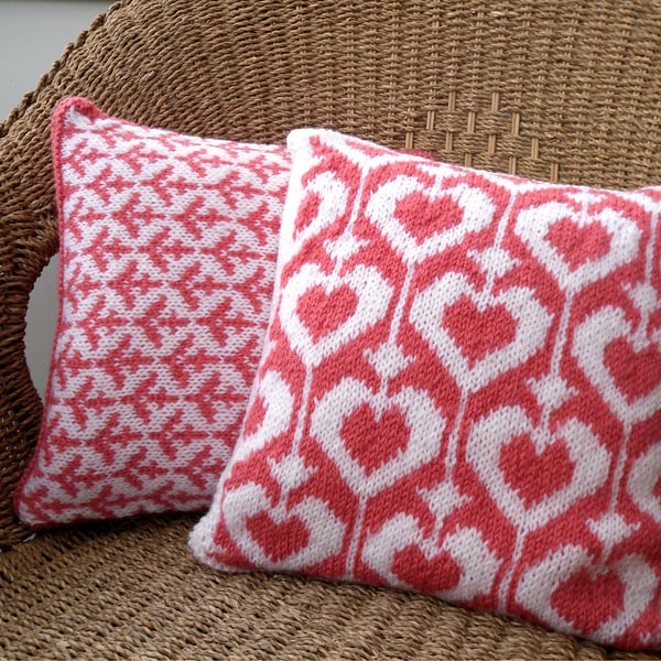 Valentine Cushions knitting pattern