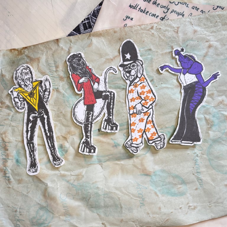 Mellifera Dynasty paper sticker pack - mascots