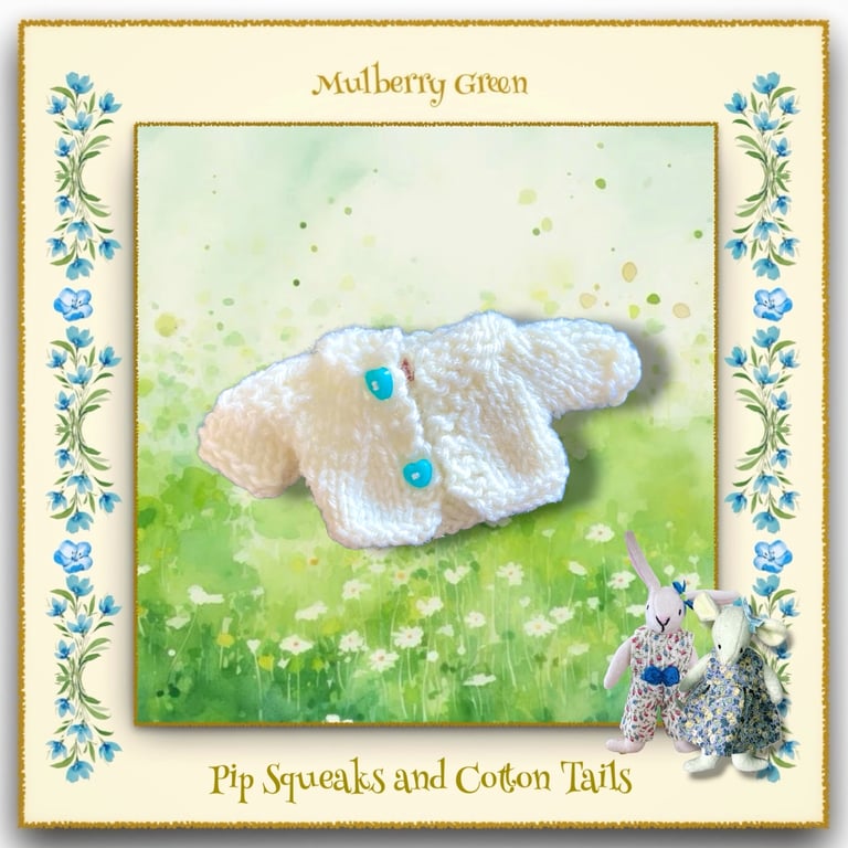 Pip Squeaks and Cotton Tails Ivory Cardigan 